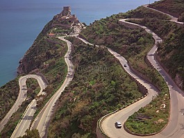 意大利,路,山