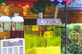 爆米花,街,食品
