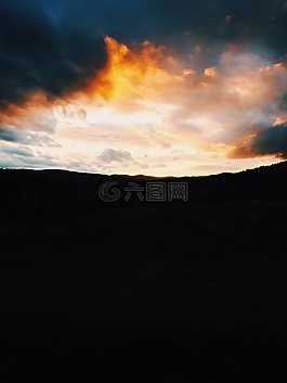 天空,日落,日出