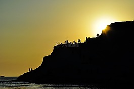 日落,黃昏,天空