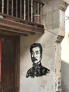 中國,壁畫,詩人