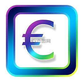 圖標,歐元,符號
