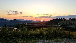 山,日落,tihuta