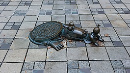 街頭藝術,雕塑,鱷魚
