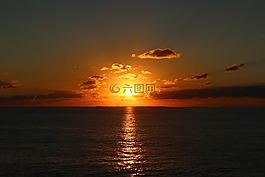 日出,海洋,上午