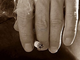 手,吸煙,香煙