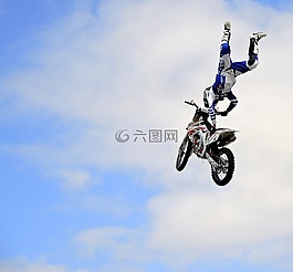 摩托車,特技表演,越野車