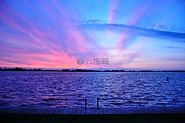 紫色,日落,黃昏
