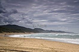 海灘,海岸,岸