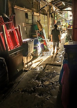 曼谷,街道,旅行