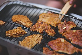 食品,豬肉,烤架