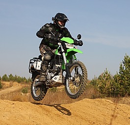 摩托車,飛行,天空