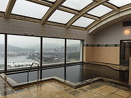 池,窗口,溫泉