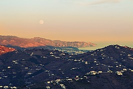 山,海洋,自然