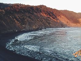 海洋,山,自然