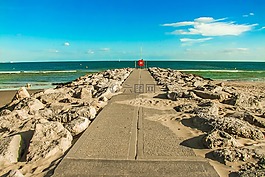 頂梁柱,石,海