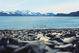 巖,湖,水