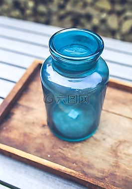 大,藍(lán)色,罐