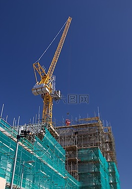 起重機,建設(shè),藍(lán)色的天空