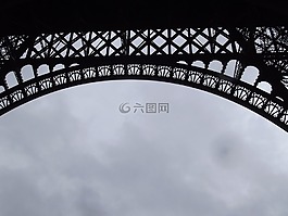 巴黎,埃菲爾鐵塔,云