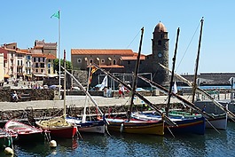 collioure,小船,海