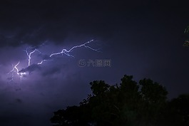 閃電,雷聲,云