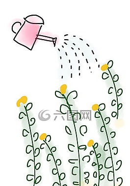 鮮花,澆水,水缸