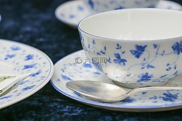 杯,餐具,咖啡