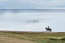 騎馬,湖,水