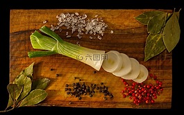 洋蔥,灣葉,鹽