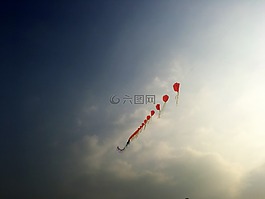 風云,紅色,風箏