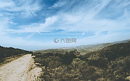 藍(lán)色,天空,云