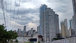 海灘,建筑,城市