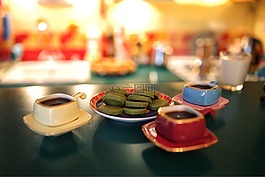 咖啡,濃咖啡,餅干