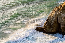 海洋,石,海