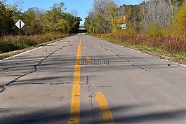 路,秋天,景观