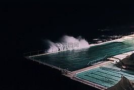 游泳,池,水