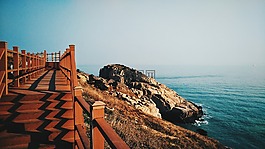 風景,過道,海邊