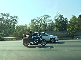 摩托車,公路,騎