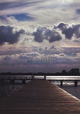 天空,湖,走秀