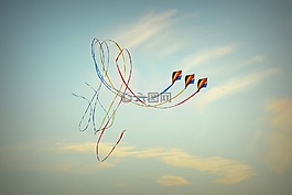 风风筝,蓝色的天空,空气
