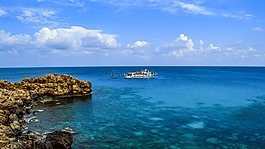 巖質(zhì)海岸,海,地平線
