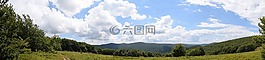 全景圖,山,天空
