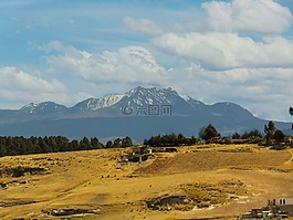 雪,景观,火山
