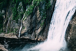 瀑布,河,水