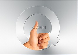 資格,手,拇指