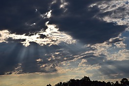 天空,威脅,云