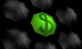 傘,美元,概念