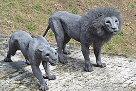 獅子,雕像,工藝