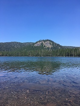 湖,清除,巖